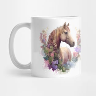 Horse Floral Mug